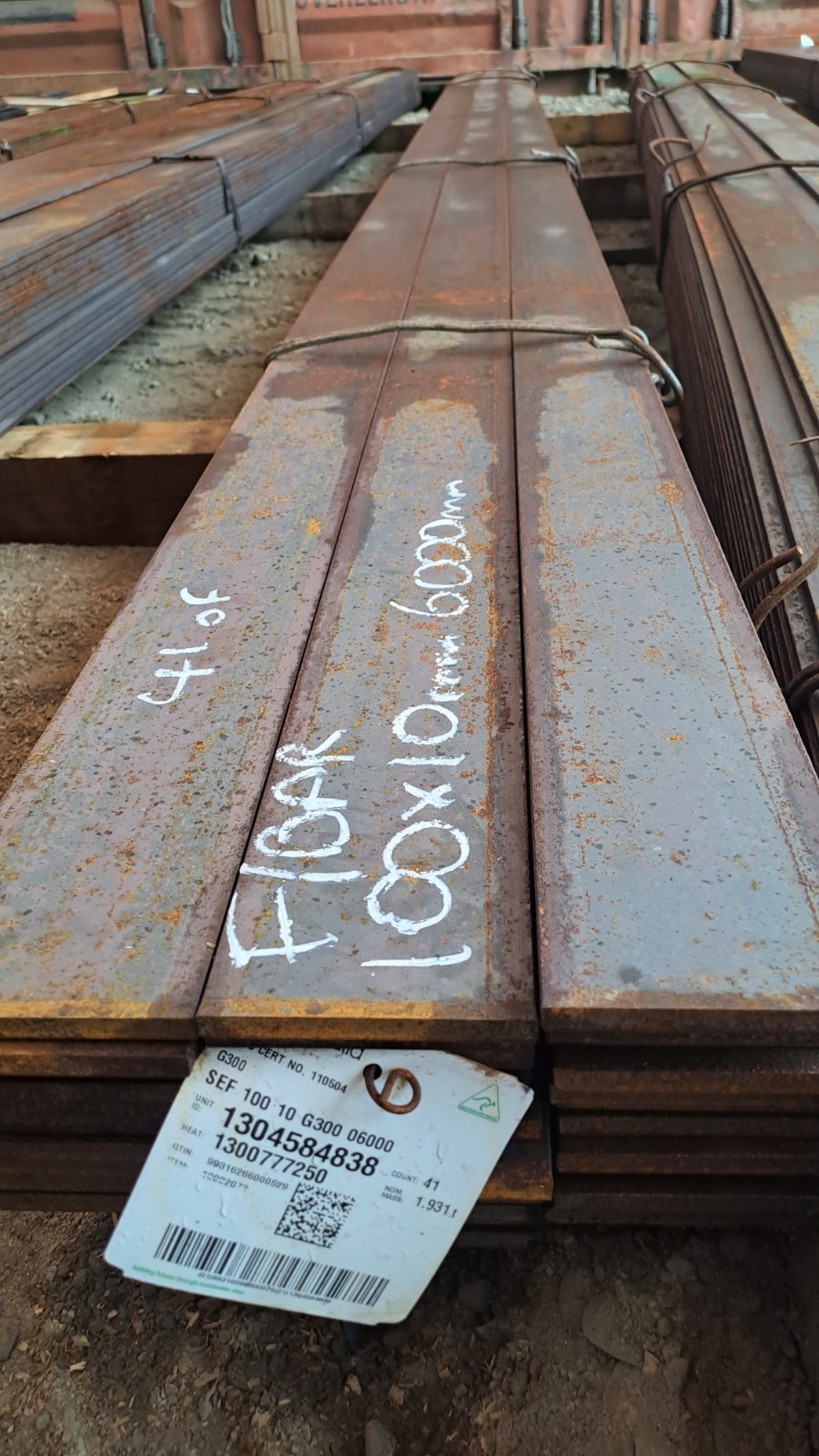 FLAT BAR 100 x 10 (Surplus Uncertified)