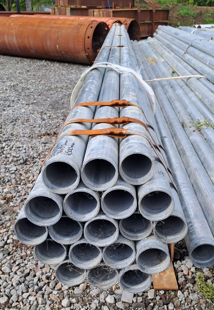 PIPE ERW GALV - 76mm od x 3.2mm wt (Surplus Uncertified)