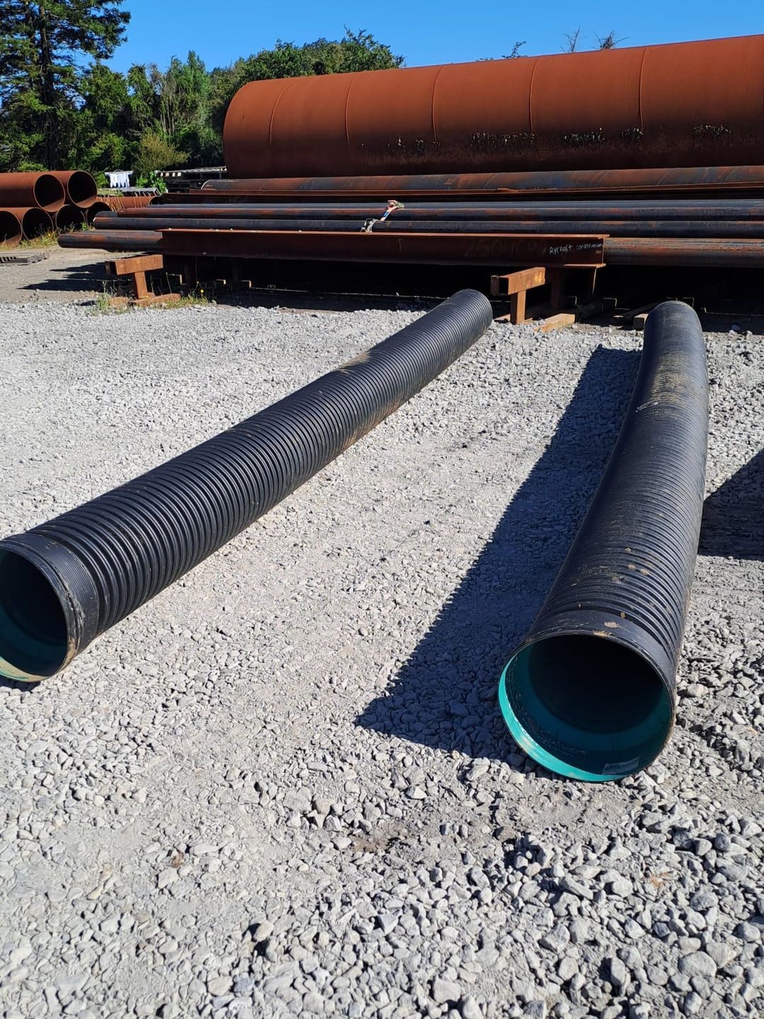 PIPE RIBBED PLASTIC CULVERT SN4 - 400mm od (Surplus Uncertified)