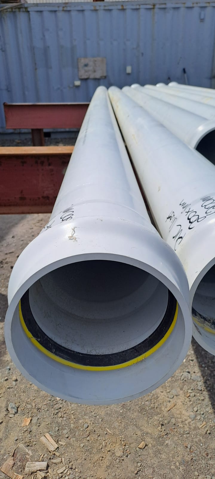 PIPE PVC PLASTIC CULVERT - 200mm od x 8mm wt (Surplus Uncertified)