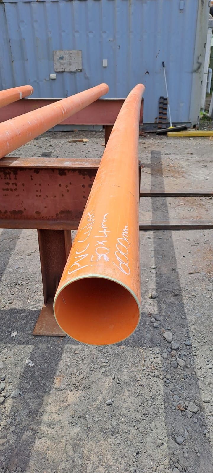 PIPE PVC PLASTIC CULVERT - 150mm od x 4mm wt (Surplus Uncertified)