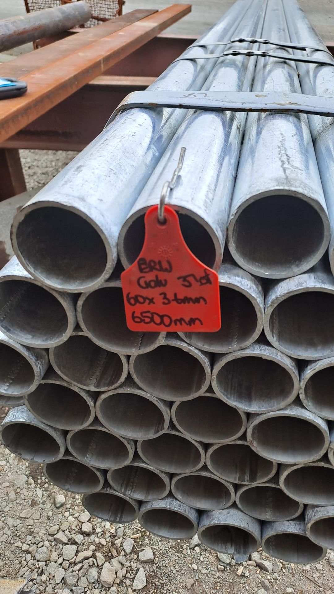 PIPE ERW GALV HDG BS1387 - 60mm od x 3.6mm wt (New Certified)