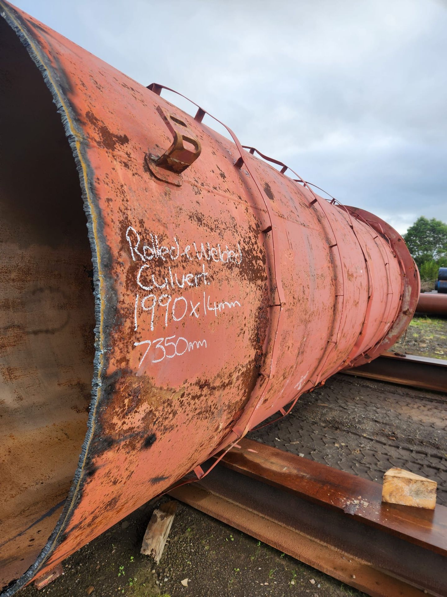 PIPE ROLLED & WELDED CULVERT - 1990mm od x 14mm wt (Used Surplus)