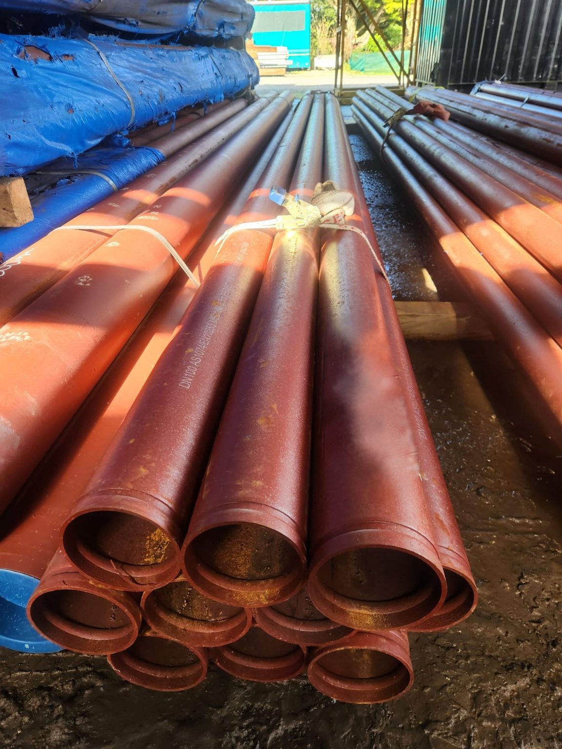 PIPE ERW PRIMED BS1387 GROOVED ENDS - 114mm od x 4.5mm wt (Surplus Uncertified)